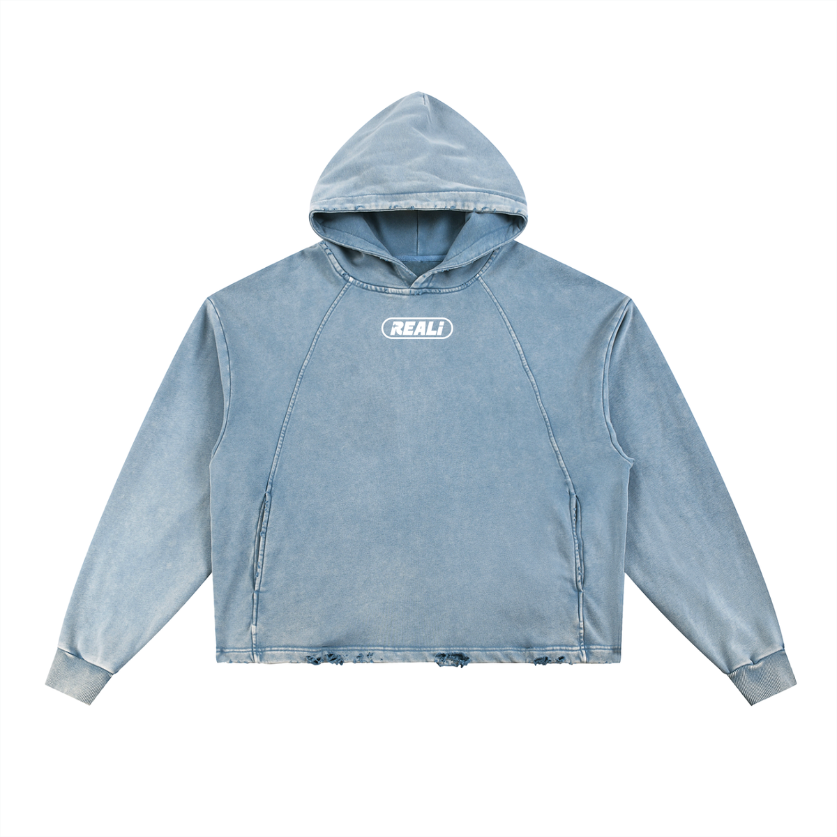 REALi Washed Distressed Hoodie